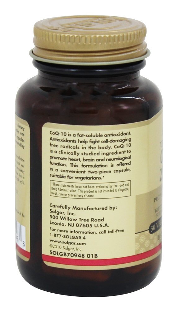 Comprar CoQ-10 Vegetariana 200 mg. - Cápsulas vegetarianas 30 Solgar - Imagem 4