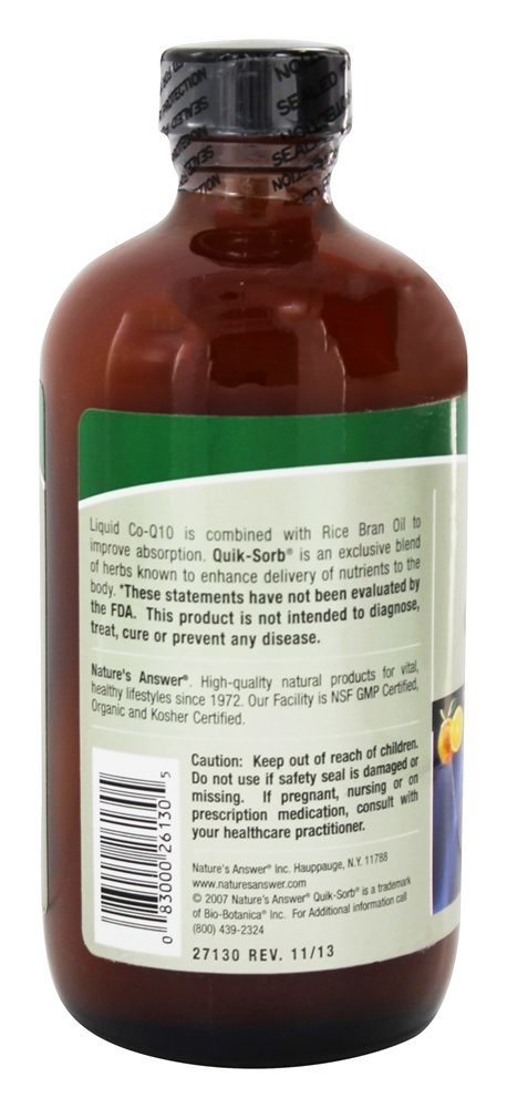 Comprar Co-Q10 Liquid Com Vitaminas C & E - 8 fl. oz. Nature's Answer - Imagem 3
