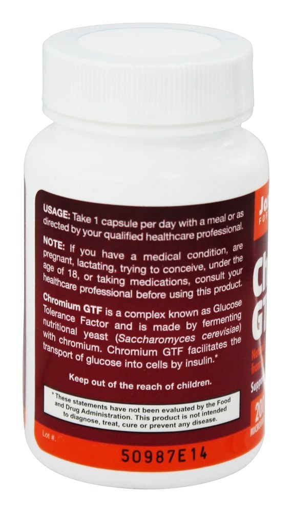 Comprar Chromium GTF 200 mcg. - Cápsulas 100 Jarrow Formulas - Imagem 3