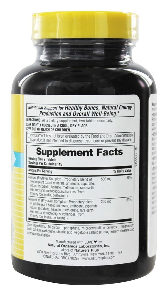 Comprar Dyno-Mins Cal / Mag 500 / 250 - 90 Tablets Natures Plus - Imagem 2