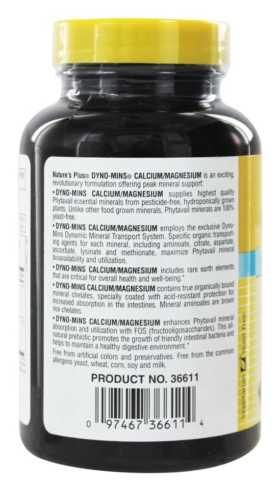 Comprar Dyno-Mins Cal / Mag 500 / 250 - 90 Tablets Natures Plus - Imagem 3