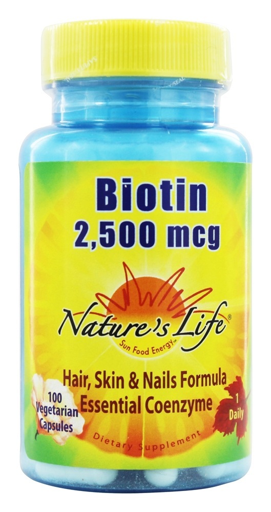 Comprar Coenzima Essencial da Biotina 2500 mcg. - Cápsulas vegetarianas 100 Nature's Life