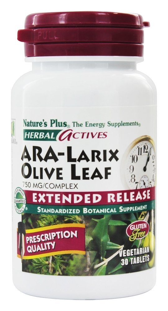 Comprar Folha de Azeite Ara-Larix de liberação prolongada Herbal Actives 750 mg. - 30 Tablets Natures Plus