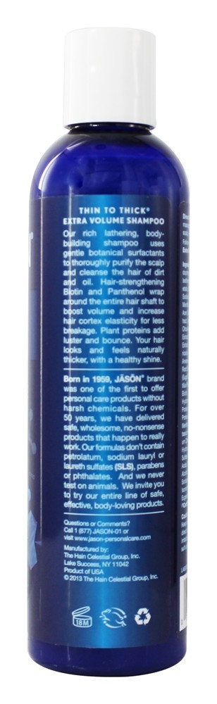 Comprar Fino Para Espessamento De Cabelo Grosso Shampoo - 8 fl. oz. JASON Natural Products - Imagem 3