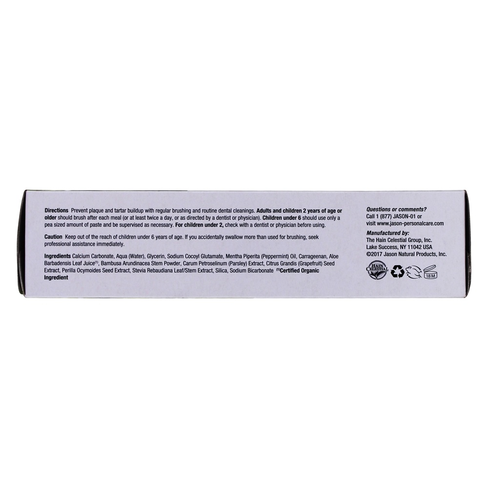Comprar PowerSmile Fluoride livre de clareamento creme dental poderoso hortelã-pimenta - 6 oz. JASON Natural Products - Imagem 3