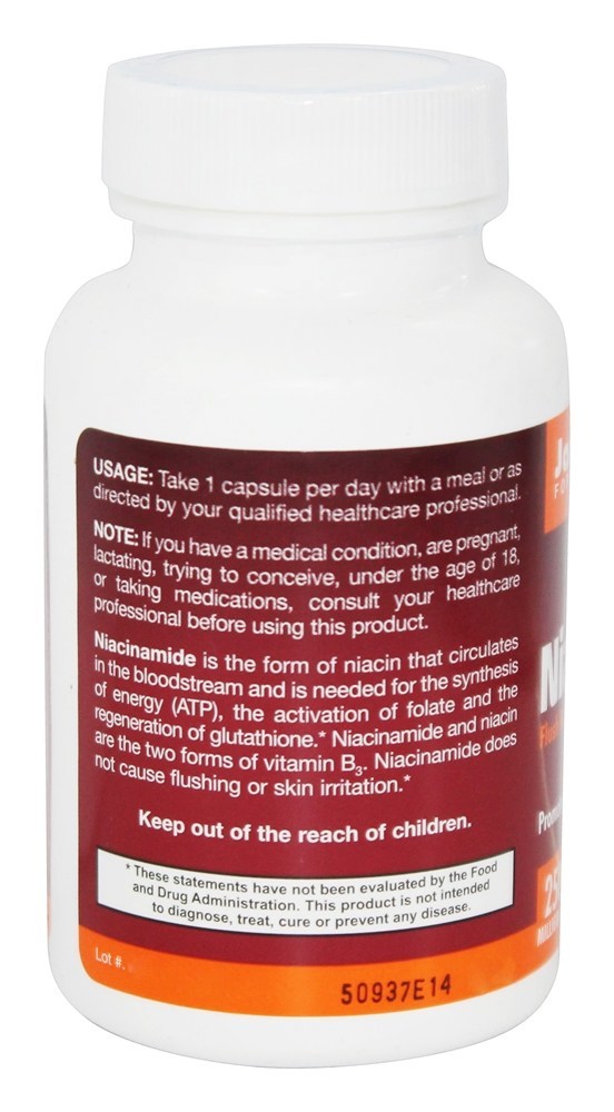 Comprar Niacinamida 250 mg. - Cápsulas 100 Jarrow Formulas - Imagem 3