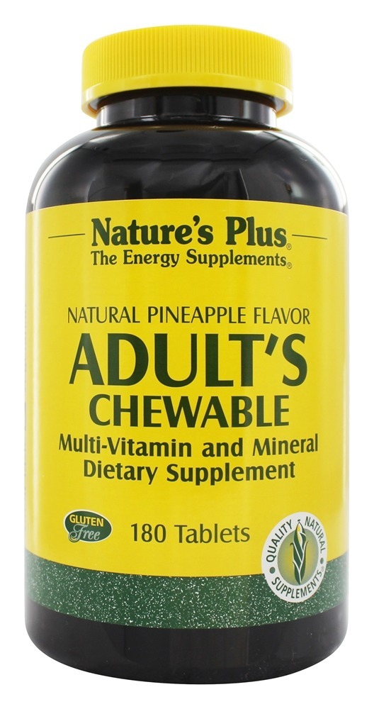 Comprar Sabor Natural Multi-Vitamina & Mineral Naturais de Abacaxi para Adultos - 180 comprimidos mastigáveis Natures Plus