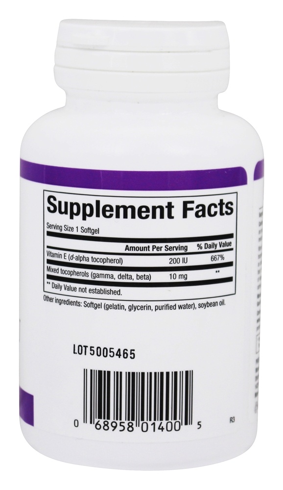 Comprar Mistura de Vitamina E 100% 200 UI - 90 Softgels Natural Factors - Imagem 2