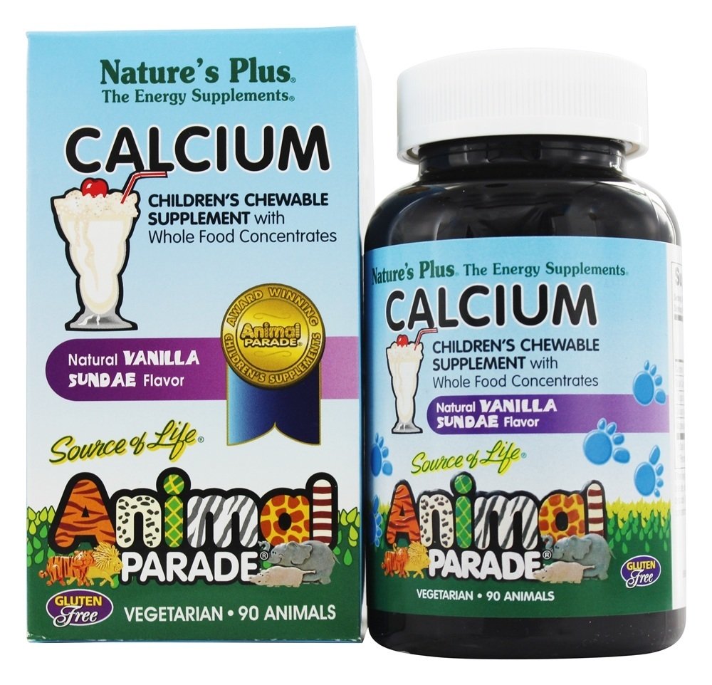 Comprar Animal Parade Cálcio Sabor Natural de Sundae de Baunilha - 90 comprimidos mastigáveis Natures Plus