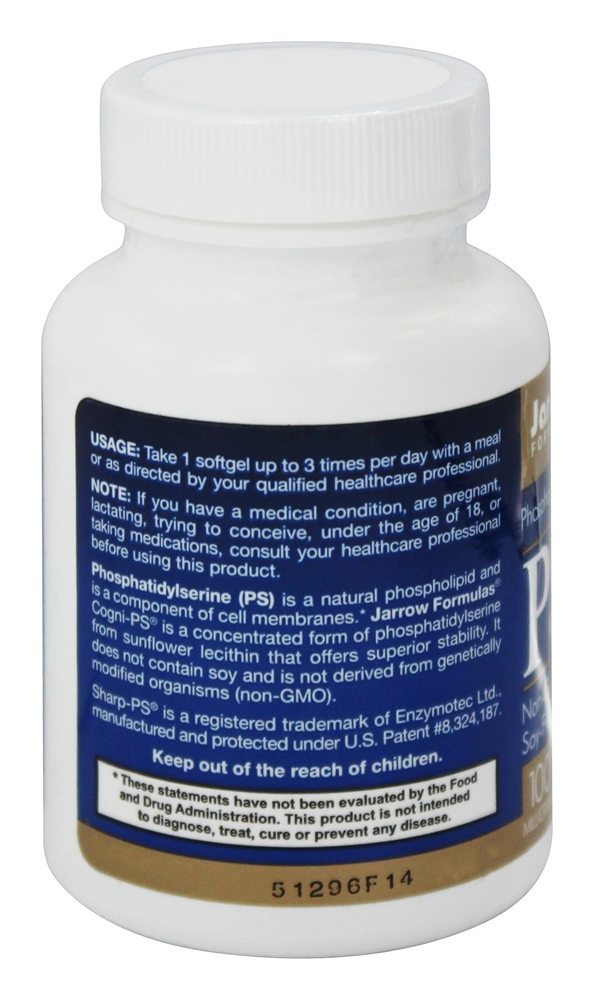 Comprar PS-100 Fosfatidilserina 100 mg. - 30 Softgels Jarrow Formulas - Imagem 3