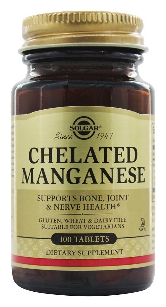 Comprar Manganês Quelatado 8 mg. - 100 Tablets Solgar