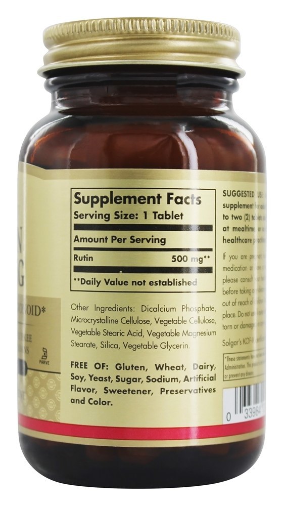 Comprar Rutina Bioflavonóide Protetor 500 mg. - 100 Tablets Solgar - Imagem 2