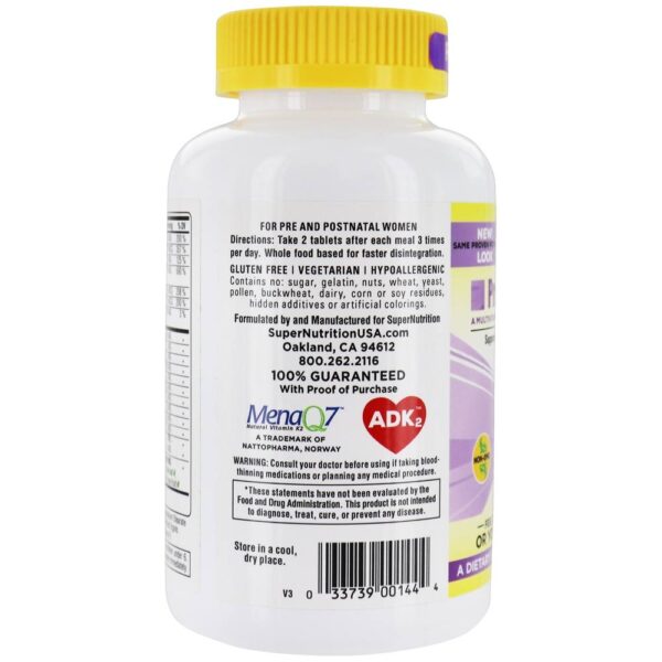 Comprar Multivitamínico pré-natal - 180 Tablets Super Nutrition - Imagem 4