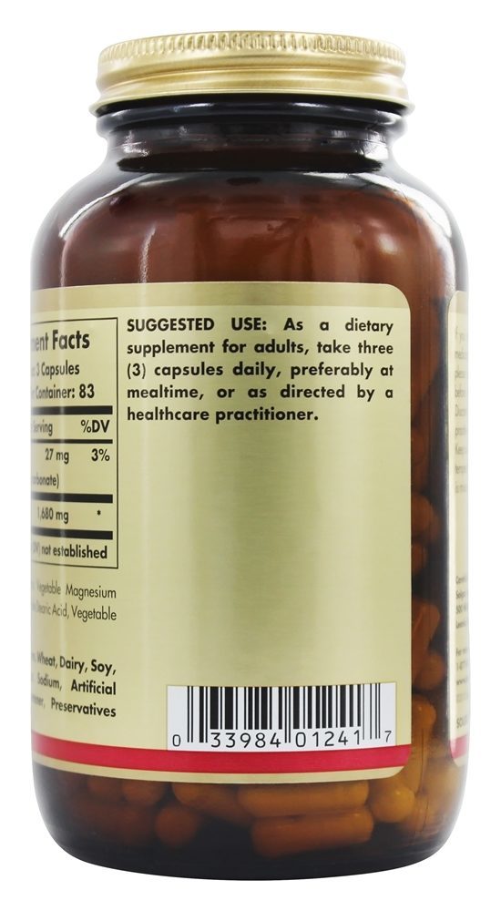 Comprar Gelatina com Carbonato de Cálcio - Cápsulas 250 Solgar - Imagem 3