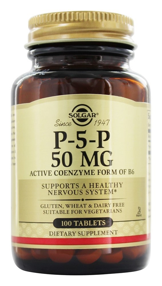 Comprar Piridoxal 5 Fosfato (P5P) 50 mg. - 100 Tablets Solgar