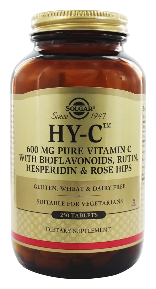 Comprar Hy-C (600 Mg Vitamina C Com 100 Mg Bioflavaoid) - 250 Tablets Solgar