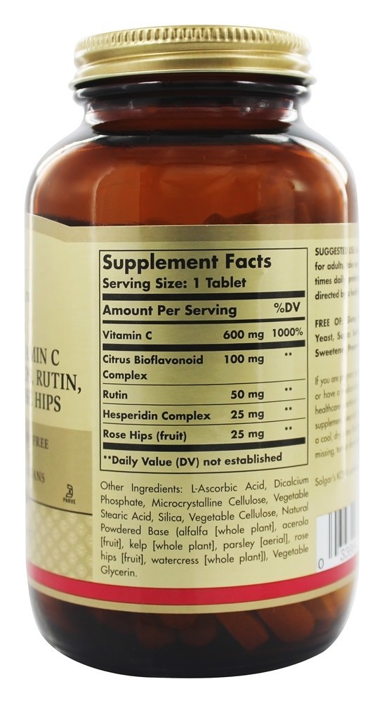 Comprar Hy-C (600 Mg Vitamina C Com 100 Mg Bioflavaoid) - 250 Tablets Solgar - Imagem 2