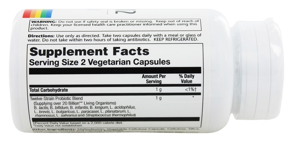 Comprar Multidophilus12 Fórmula de 12 Cepas Com 20 Bilhões de Organismos Vivos - Cápsulas vegetarianas 50 Solaray - Imagem 2