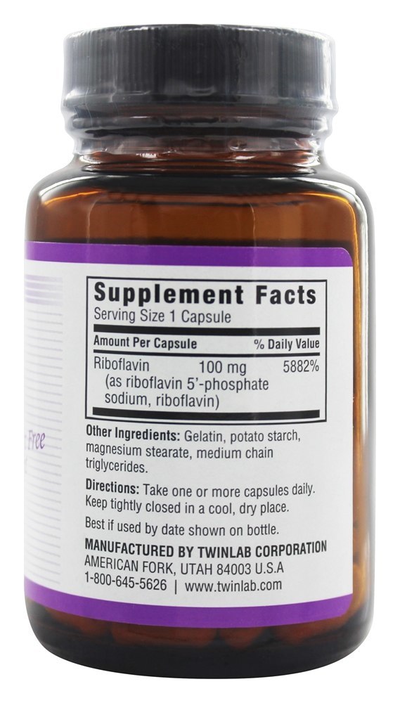 Comprar B2 Caps Cristalino Pure 100 mg. - Cápsulas 100 Twinlab - Imagem 2