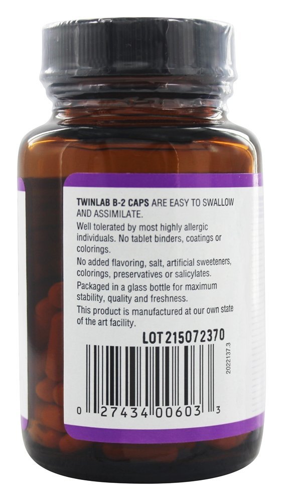 Comprar B2 Caps Cristalino Pure 100 mg. - Cápsulas 100 Twinlab - Imagem 3
