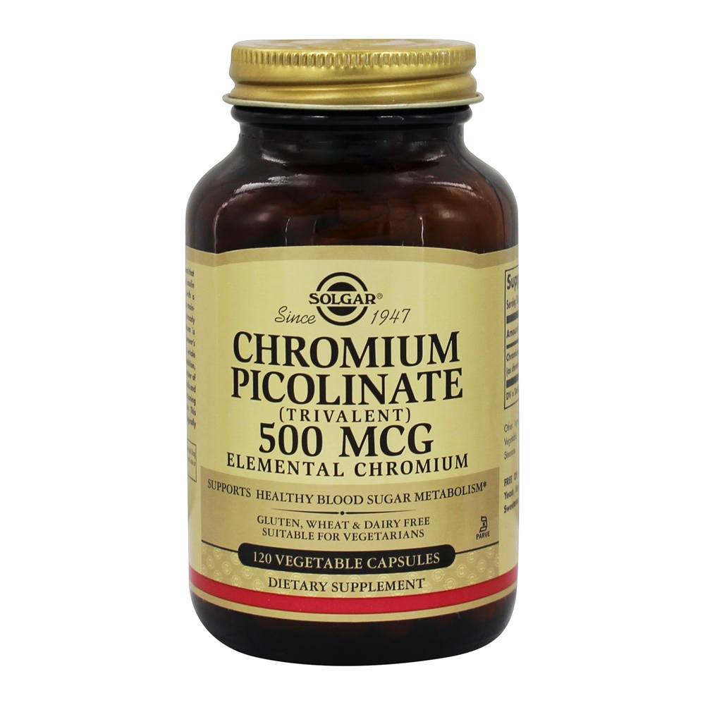 Comprar Picolinato de Cromo Trivalente 500 mcg. - Cápsulas vegetarianas 120 Solgar