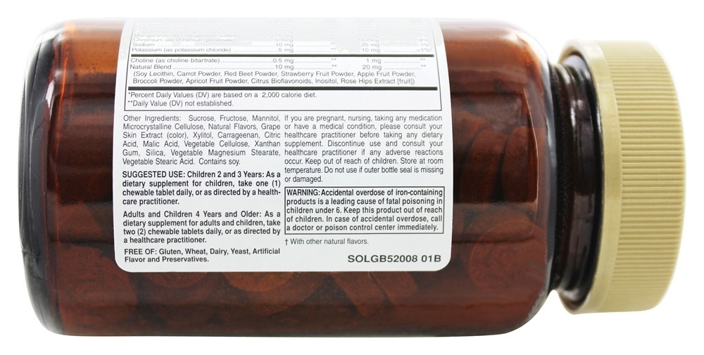 Comprar Kangavit Multivitamina & Mineral Bouncin Baga Sabor - 120 comprimidos mastigáveis Solgar - Imagem 3
