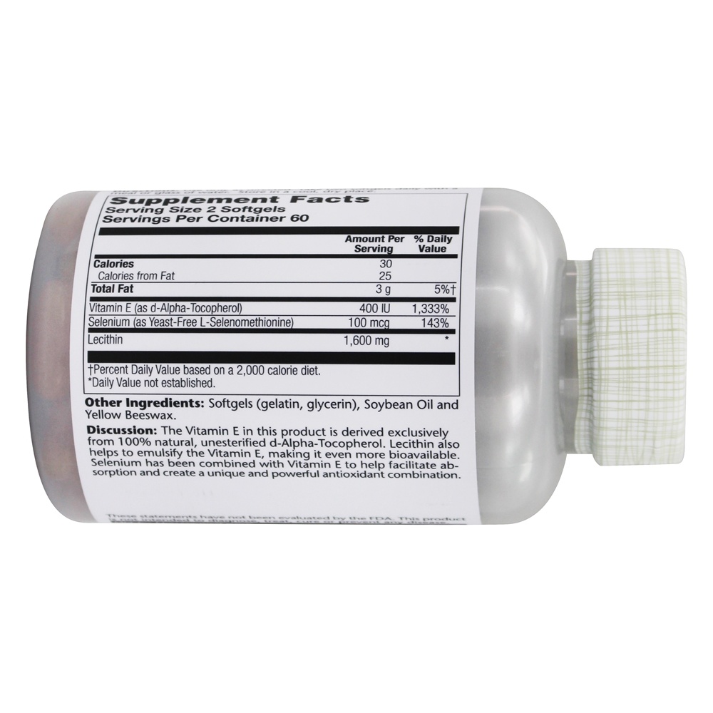 Comprar Bio E + Selênio 400 UI - 120 Softgels Solaray - Imagem 3