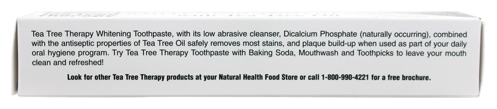 Comprar Creme dental branqueador com óleo de tea tree - 3 oz. Tea Tree Therapy - Imagem 3