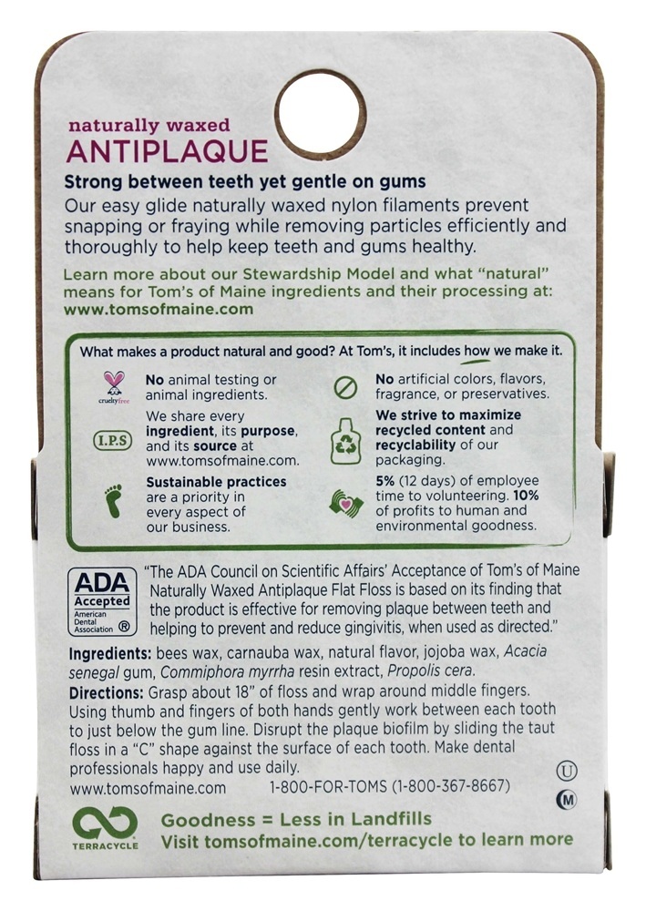 Comprar Spearmint Floss Flat Antiplaca - 32 Quintal (s) Tom's of Maine - Imagem 2