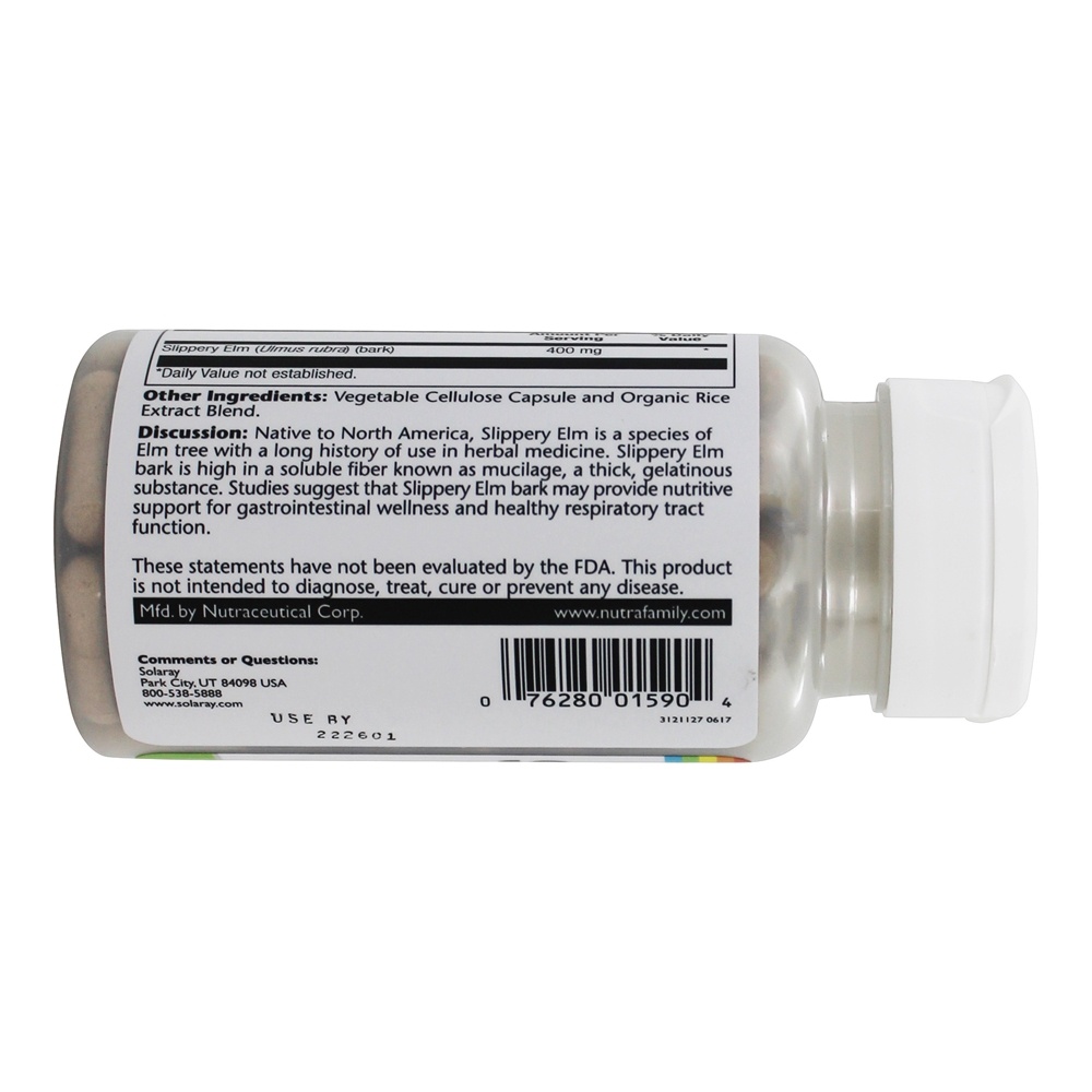 Comprar Slippery Elm 400 mg. - 100 Cápsula (s) vegetal (s) Solaray - Imagem 3
