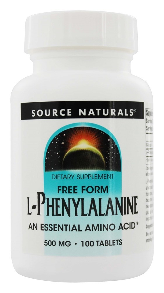Comprar L-Fenilalanina Essencial Livre Forma Amino ácido 500 mg. - 100 Tablets Source Naturals
