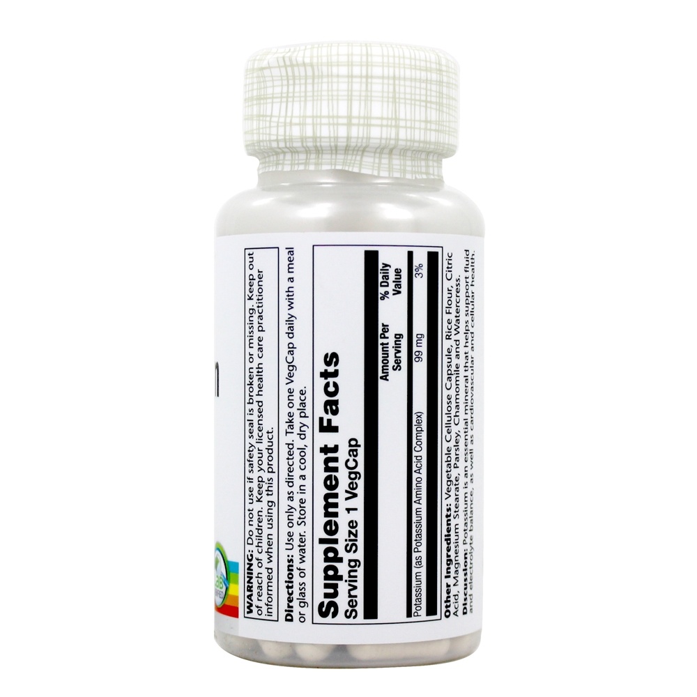 Comprar Potássio Complexo de Aminoácidos 99 mg. - Cápsulas 100 Solaray - Imagem 2