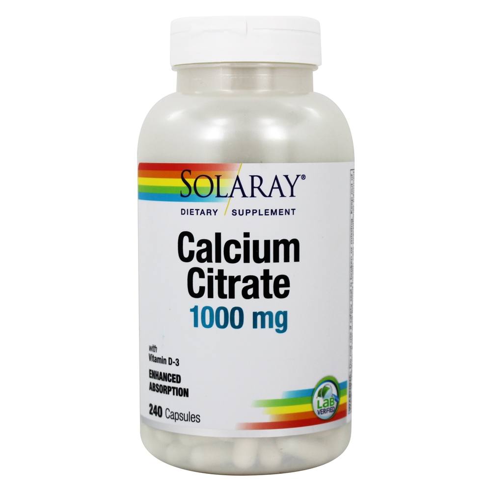 Comprar Citrato de cálcio com vitamina D3 - Cápsulas 240 Solaray