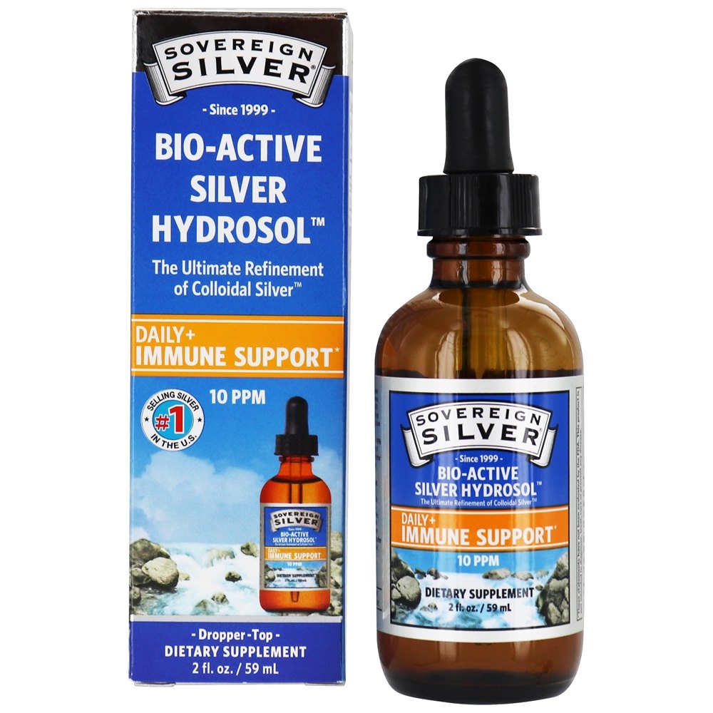 Comprar Conta-gotas de hidrossol prateado bioativo 10 Ppm - 2 fl. oz. Sovereign Silver