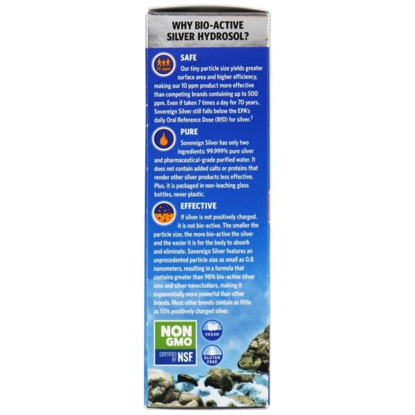 Comprar Conta-gotas de hidrossol prateado bioativo 10 Ppm - 2 fl. oz. Sovereign Silver - Imagem 5