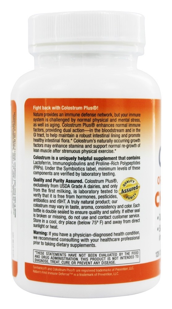Comprar Colostro Plus Mastigável Laranja Creme - 120 comprimidos mastigáveis Symbiotics - Imagem 3