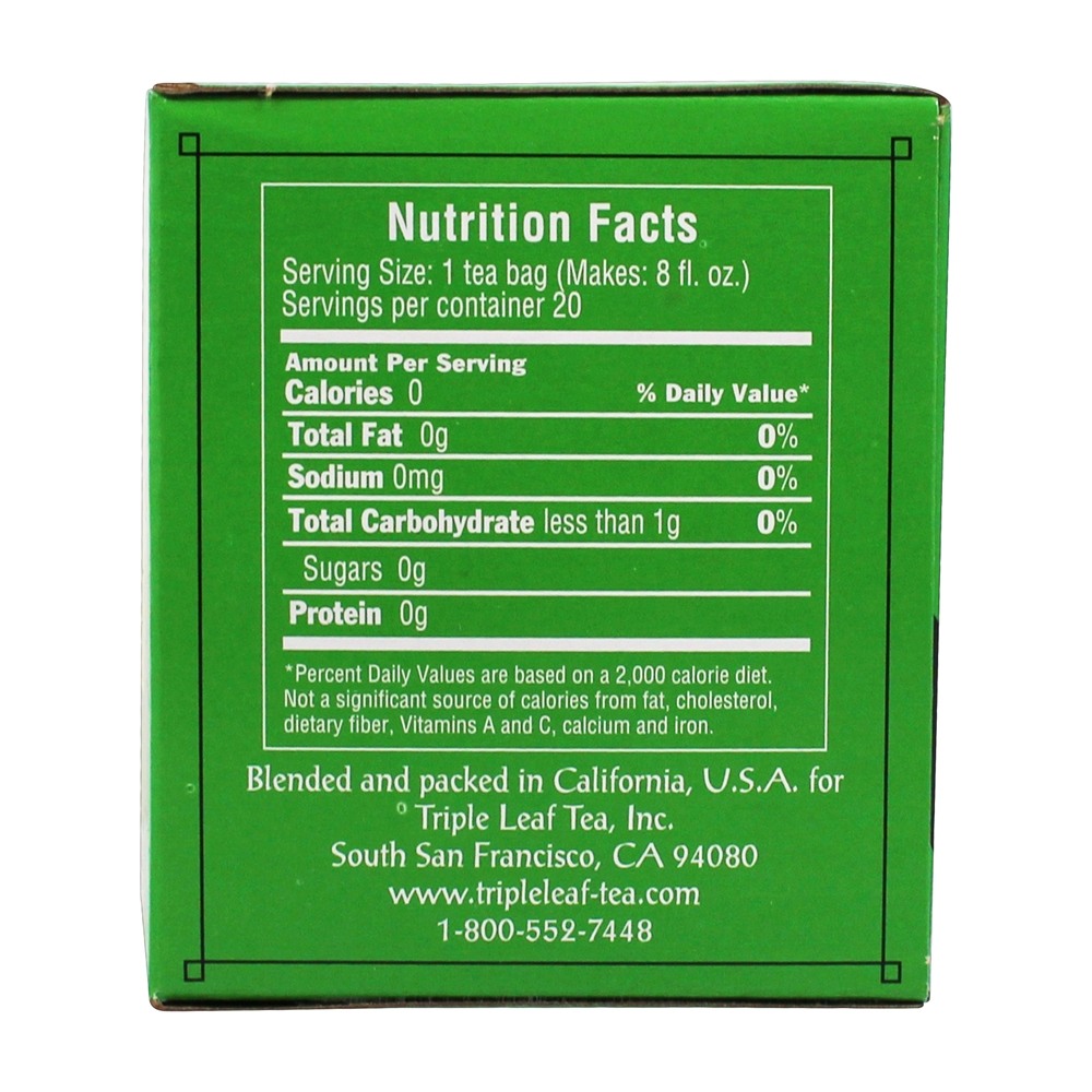 Comprar Chá verde - 20 Saquinhos de Chá Triple Leaf Tea - Imagem 2