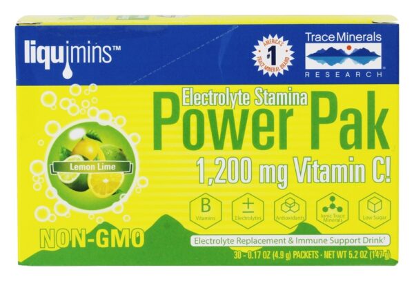 Comprar Eletrólito Energia Poder Pak Limão Cal - 30 Pacotes (s) Trace Minerals Research - Imagem 4