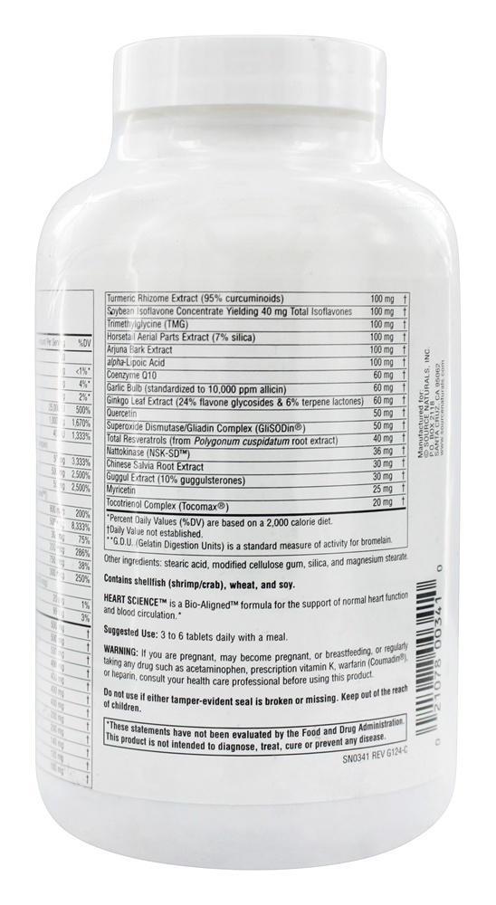 Comprar Ciência do coração - 120 Tablets Source Naturals - Imagem 3