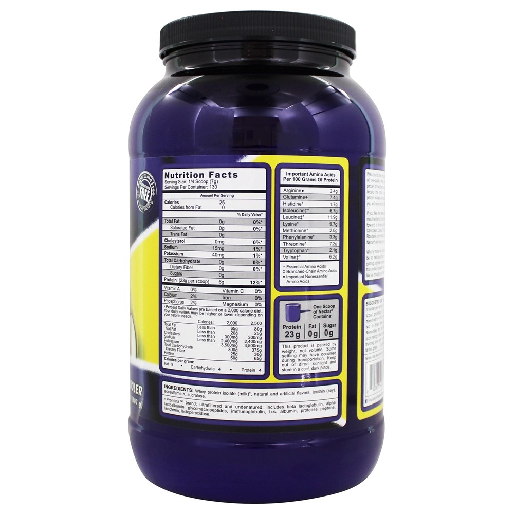 Comprar Nectar Whey Protein Isolado em pó Caribbean Cooler - 32 oz. Syntrax - Imagem 2