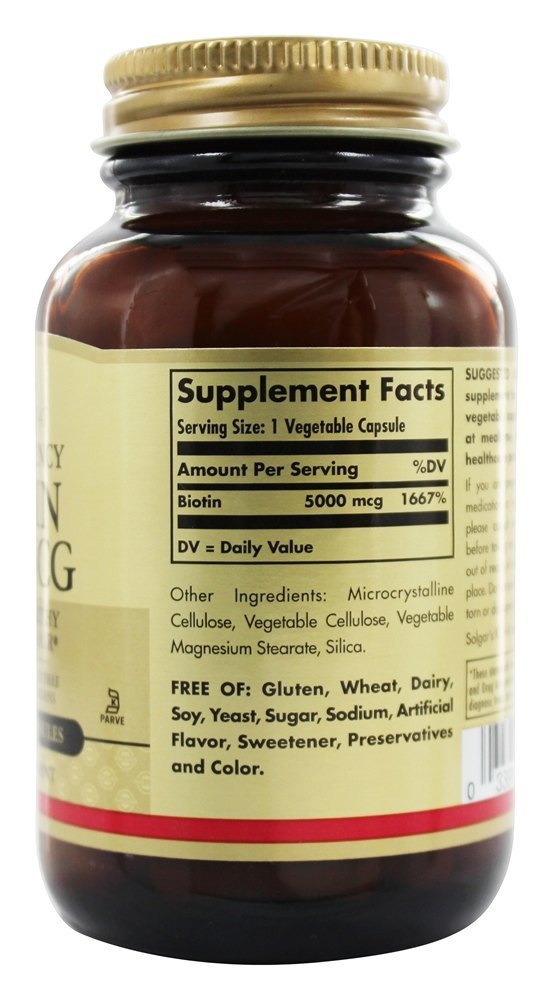 Comprar Biotina Super Potente 5000 mcg. - Cápsulas vegetarianas 50 Solgar - Imagem 2