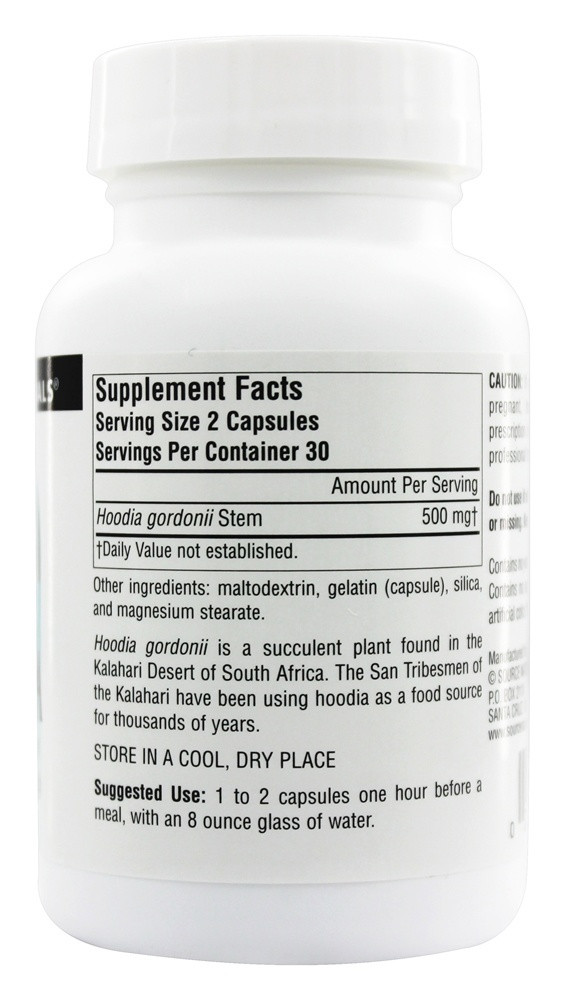 Comprar Hoodia Extrair Hoodia Gordonii 20:1 250 mg. - Cápsulas 60 Source Naturals - Imagem 2