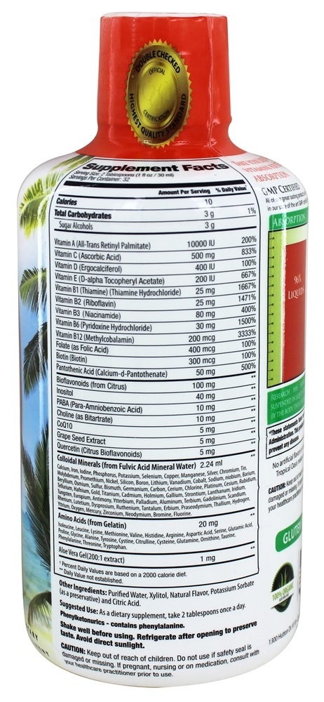 Comprar Tropical Mais Mega Múltiplo Vitamina/Mineral - 32 oz. Tropical Oasis - Imagem 2