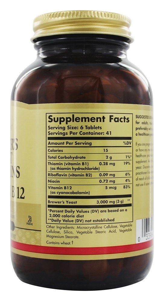 Comprar Levedura de Cerveja 7 1 / 2 Grãos - 250 Tablets Solgar - Imagem 2