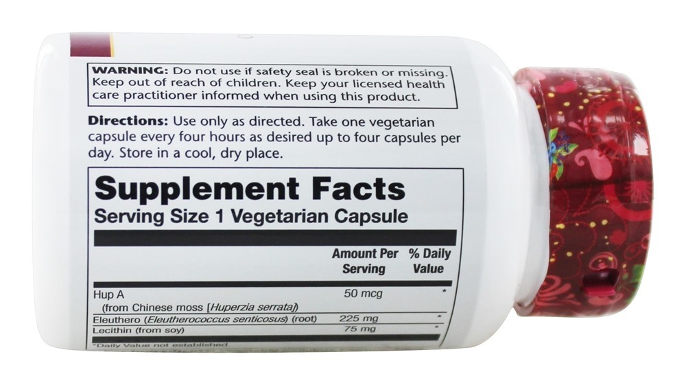 Comprar Hup A (Huperzina) Com 225 mg. de Eleuthero 50 mcg. - Cápsulas vegetarianas 60 Solaray - Imagem 3