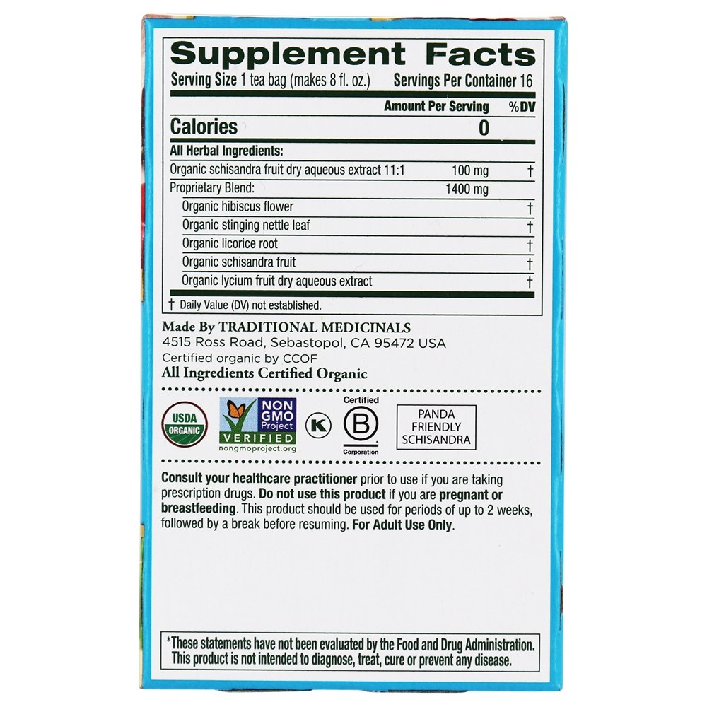 Comprar EveryDay Detox chá de ervas Schisandra Berry - 16 Saquinhos de Chá Traditional Medicinals - Imagem 2