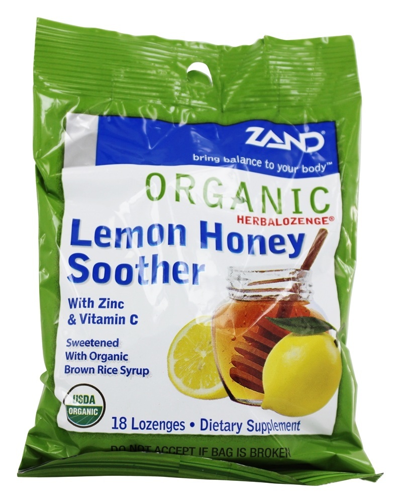 Comprar Herbalozenge Orgânico Limão Mel Chupeta com Zinco & Vitamina C Limão Sabor - 18 Pastilhas Zand