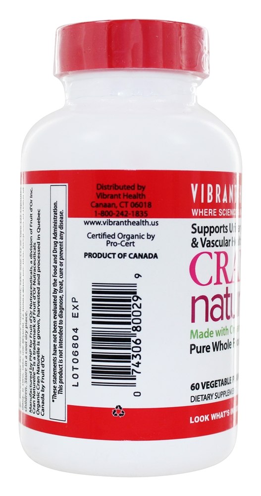 Comprar Cran Naturelle - Cápsulas vegetarianas 60 Vibrant Health - Imagem 4