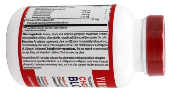 Comprar Bloqueador de Colesterol Sabor Baunilha 510 mg. - 60 comprimidos mastigáveis Vibrant Health - Imagem 4
