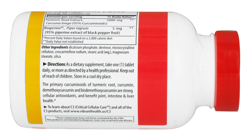 Comprar Turmeric Maximized 46x 400 mg. - 60 Tablets Vibrant Health - Imagem 3